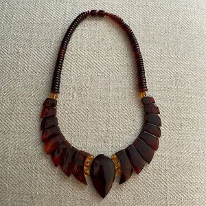 Baltic Amber Precision Cut Necklace w/Screw Type Closure